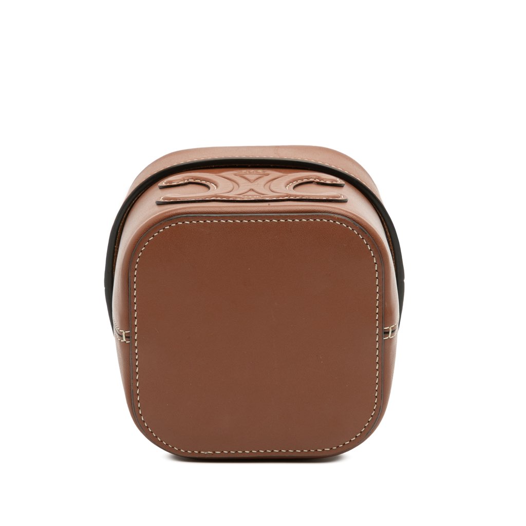 Celine Small Calfskin Cuir Triomphe Box Bag - Image 6