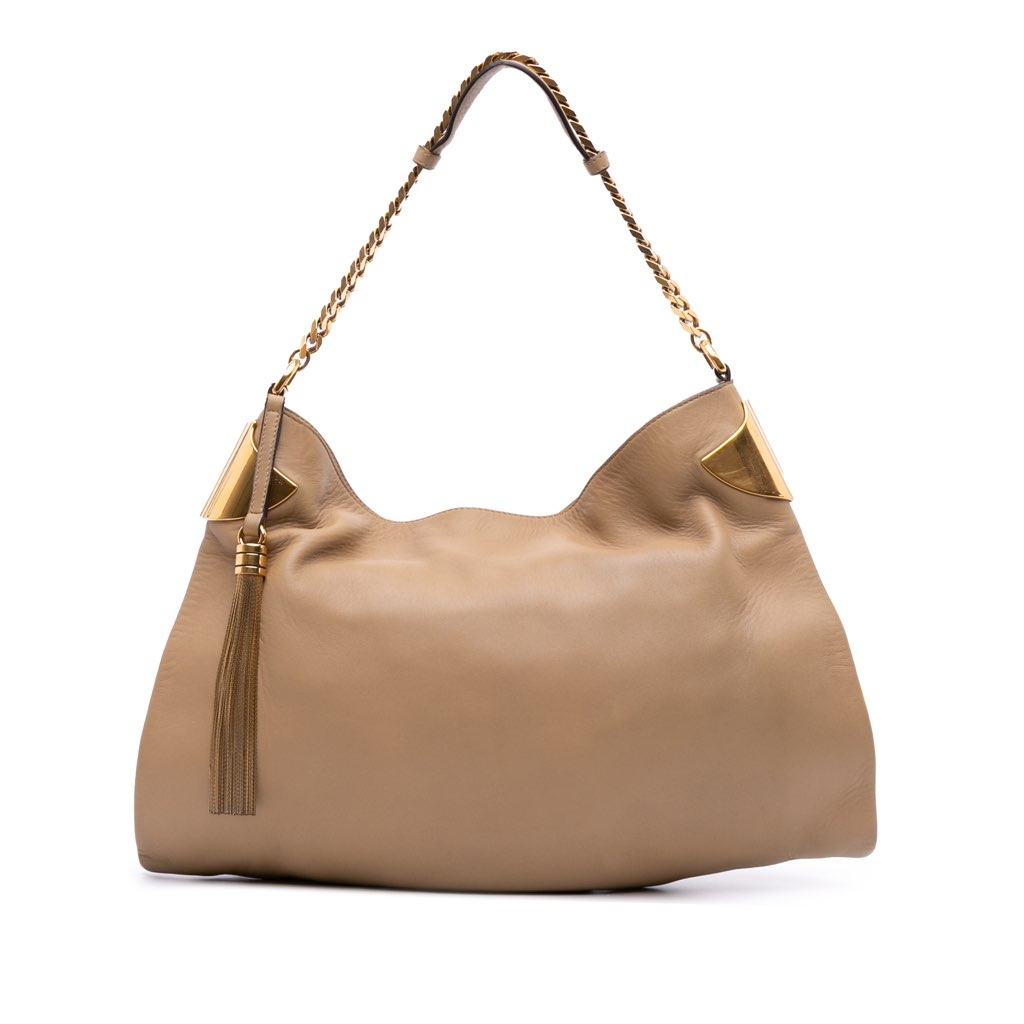 Gucci Medium Leather 1970 Chain Hobo Bag