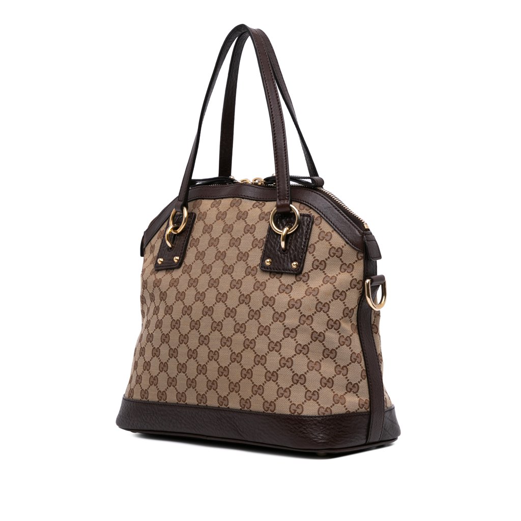 Gucci Medium GG Canvas Charm Dome Satchel - 2