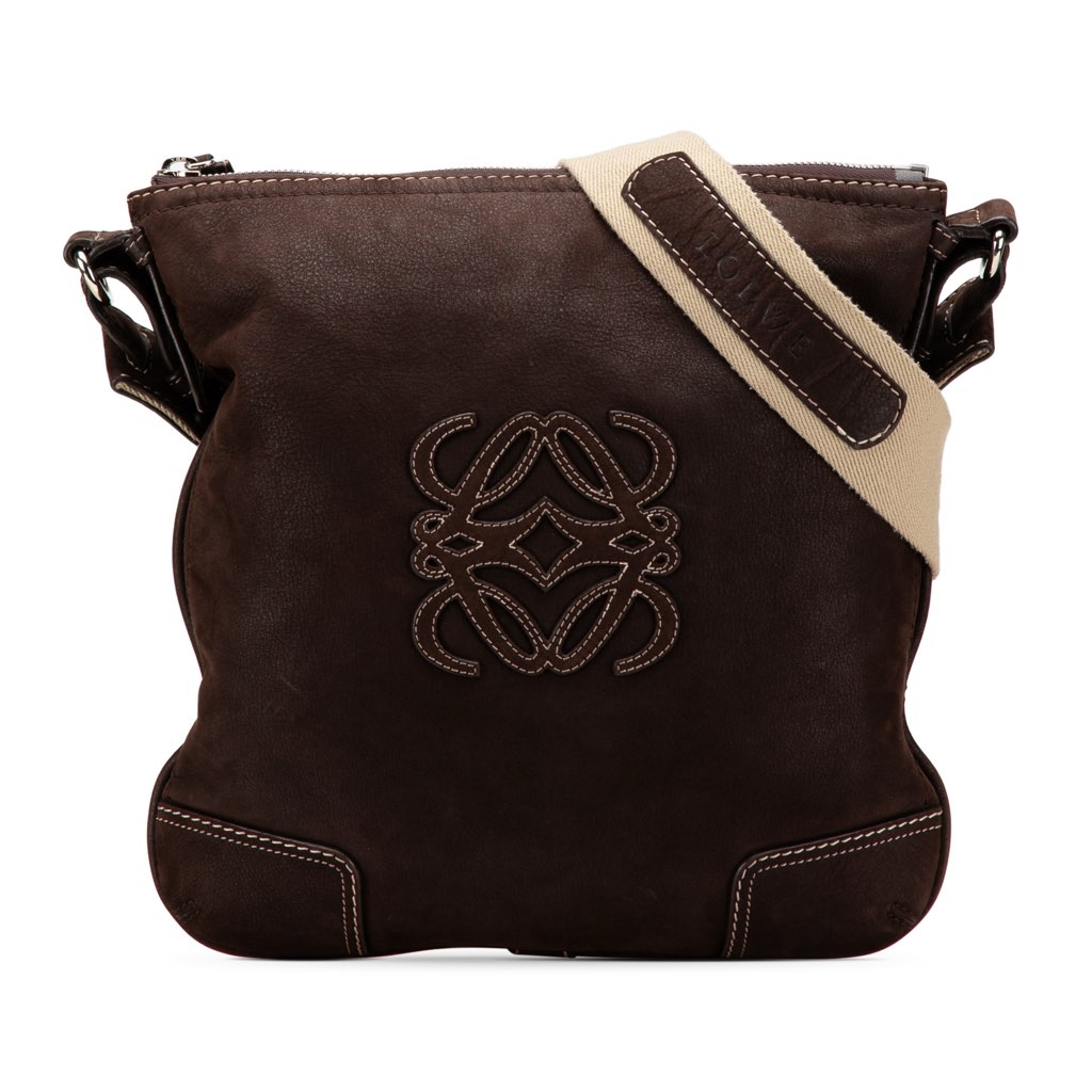 Loewe Anagram Nubuck Crossbody