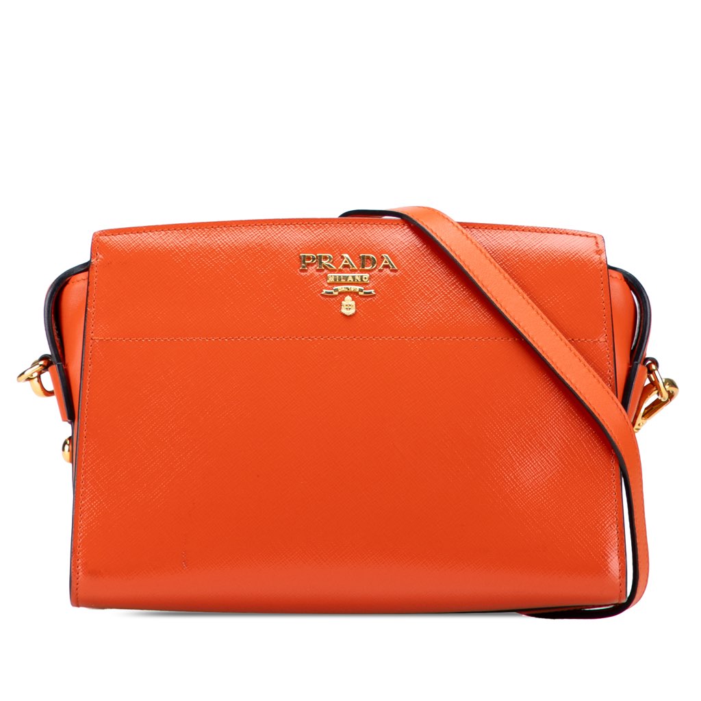 Prada Saffiano Vernice Esplanade Crossbody