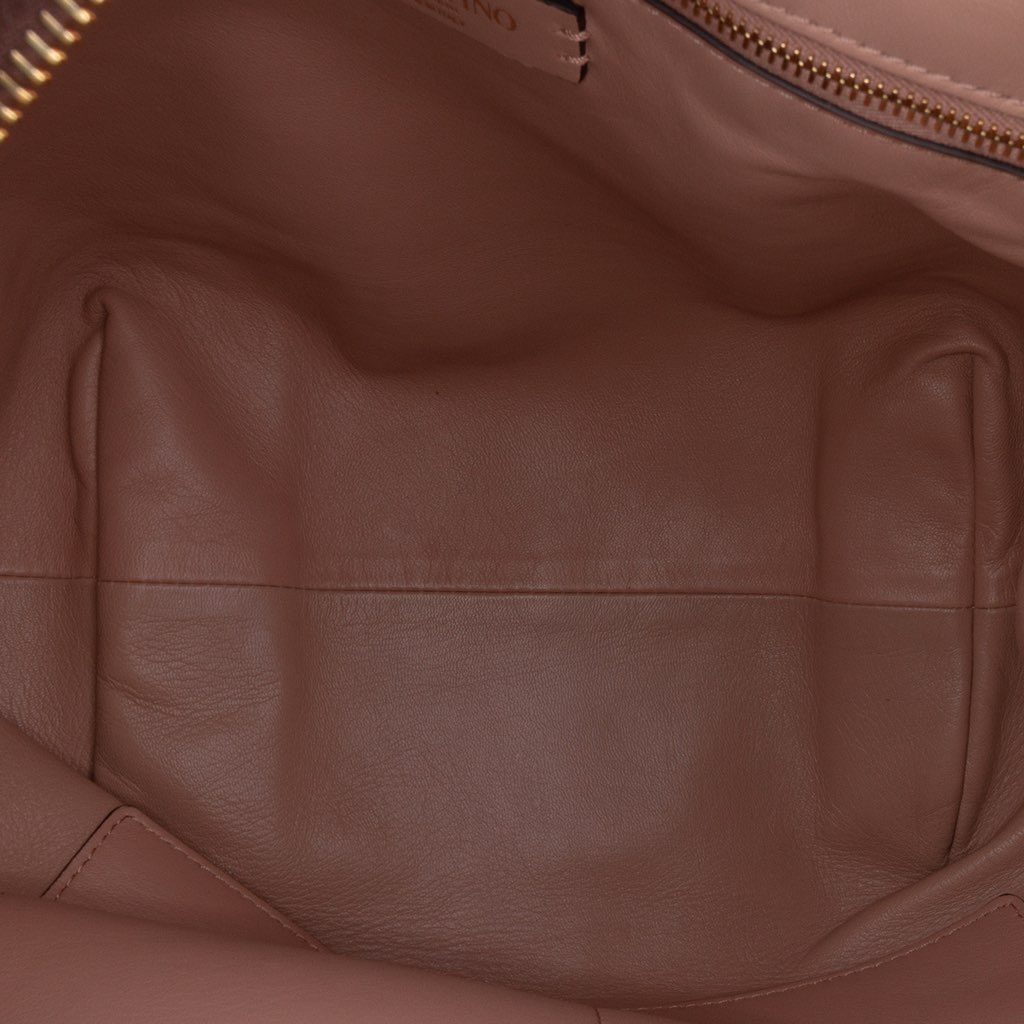 Valentino Leather Roman Stud Hobo Bag - 4