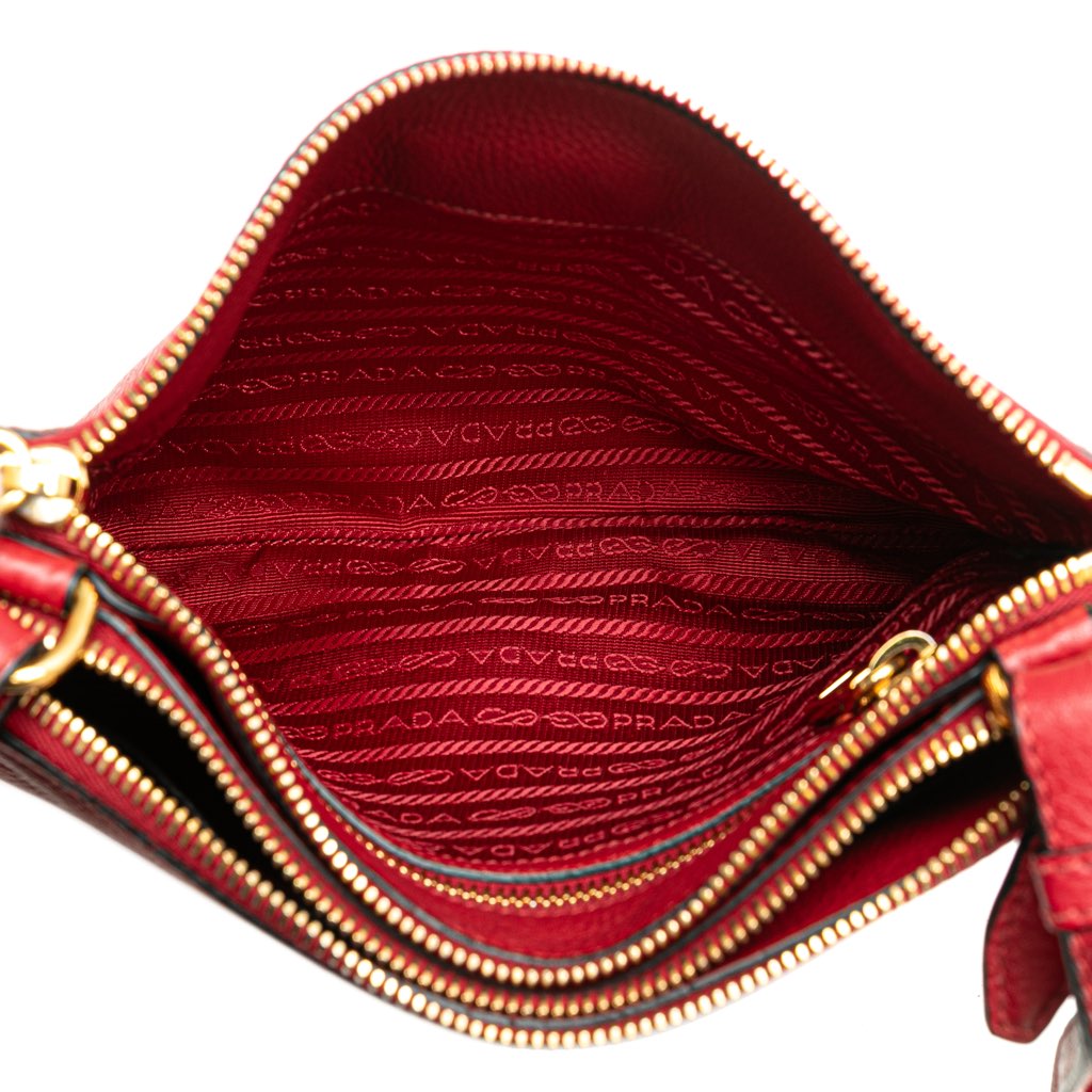 Prada Vitello Phenix Double Zip Crossbody - 5