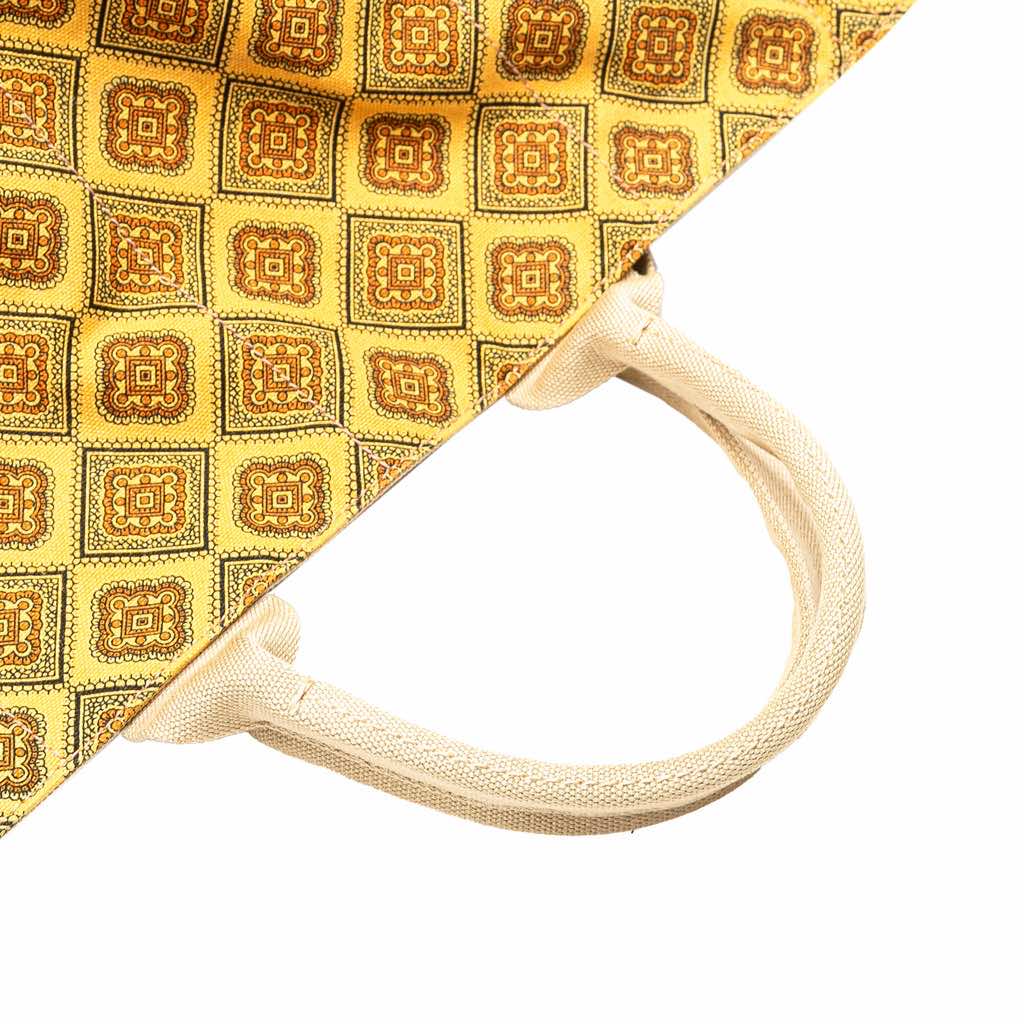 Prada Large Canvas Printed Canapa Satchel - Image 13