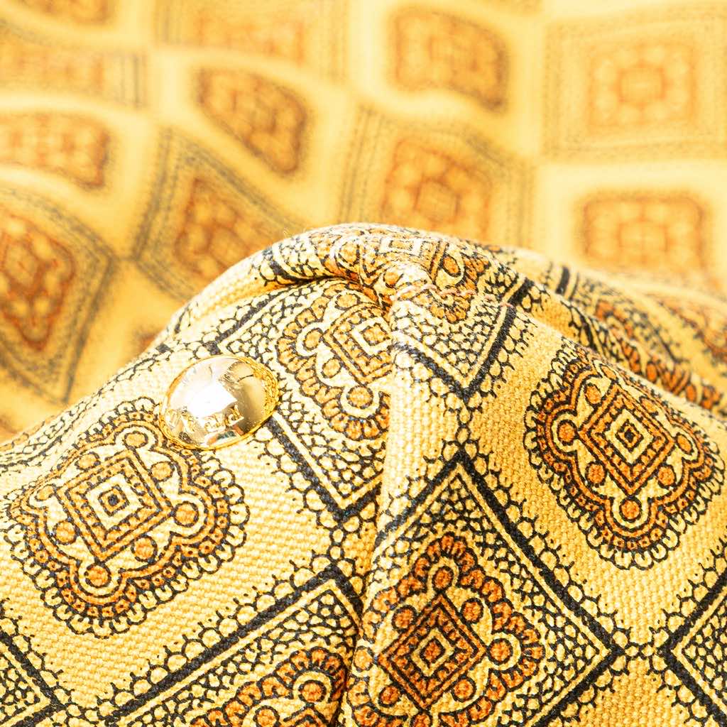 Prada Large Canvas Printed Canapa Satchel - Image 11