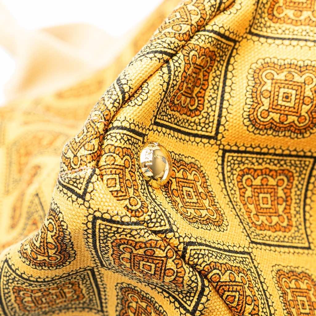 Prada Large Canvas Printed Canapa Satchel - Image 12