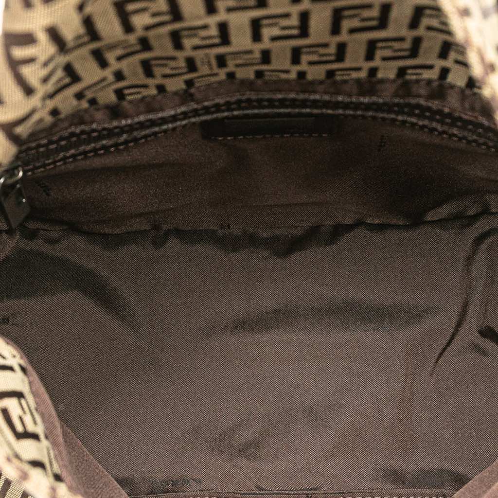 Fendi Zucchino Canvas Double Flap Mamma - 4