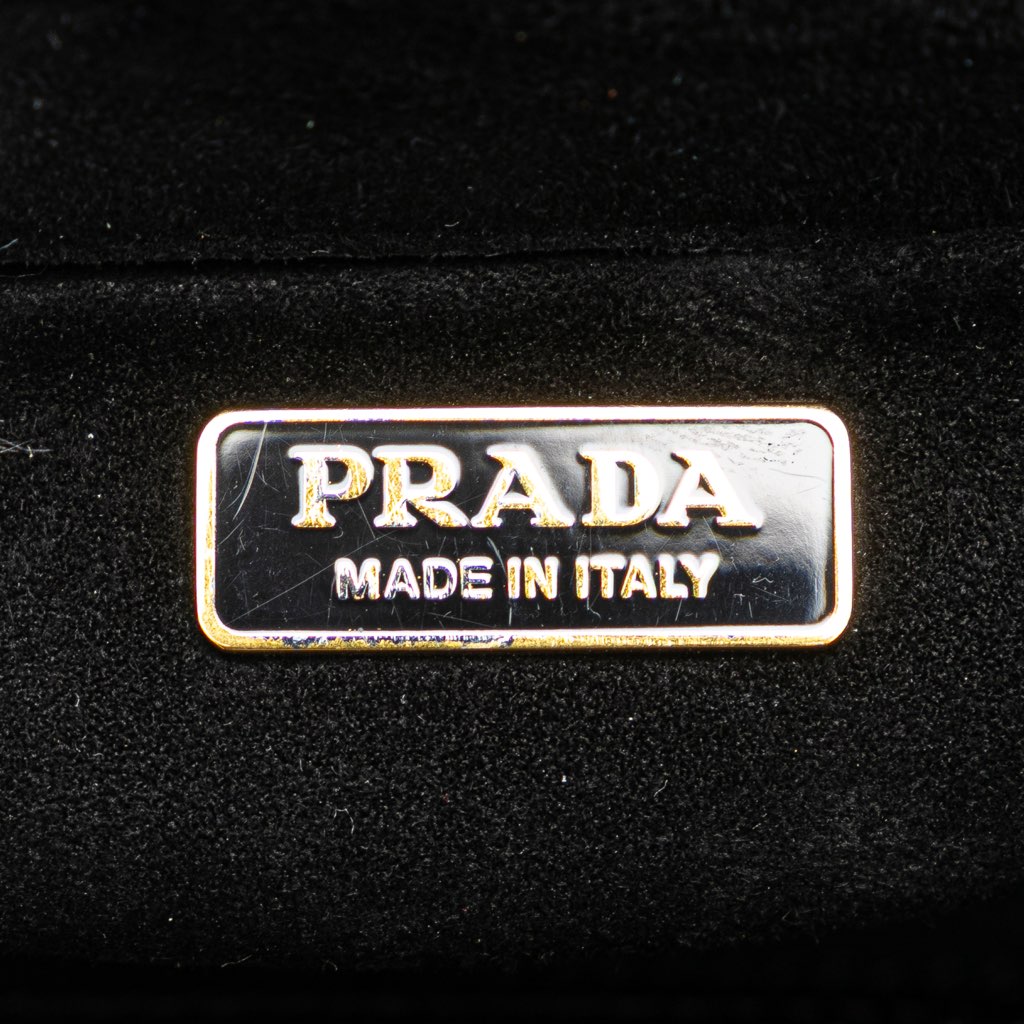 Prada Velluto Ricamo Trompe L oeil Cahier Crossbody - Side view