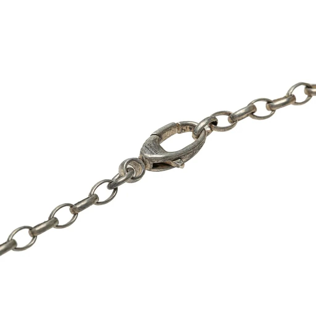 Gucci Sterling Silver Interlocking G Pendant Necklace Silver Silver Good - Inside View