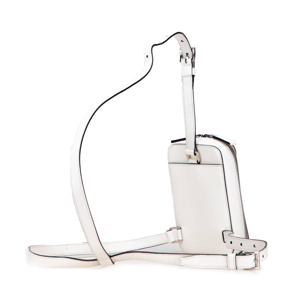 Prada Saffiano Harness Crossbody Pouch - Back view