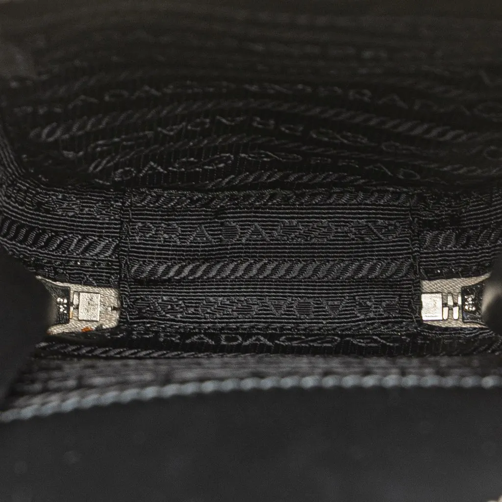 Prada Saffiano Harness Crossbody Pouch White Leather Very good - Model View