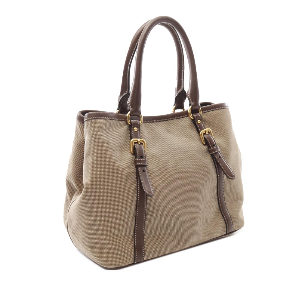 Prada Canvas Canapa Logo Bow Satchel - 2
