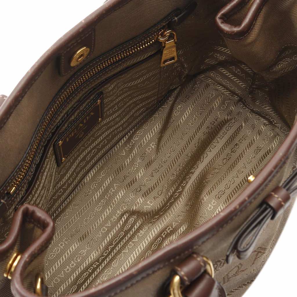 Prada Canvas Canapa Logo Bow Satchel - 3