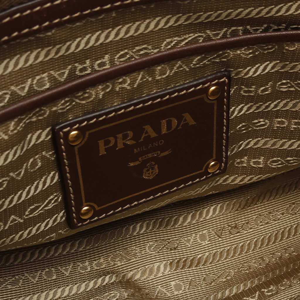 Prada Canvas Canapa Logo Bow Satchel - 4