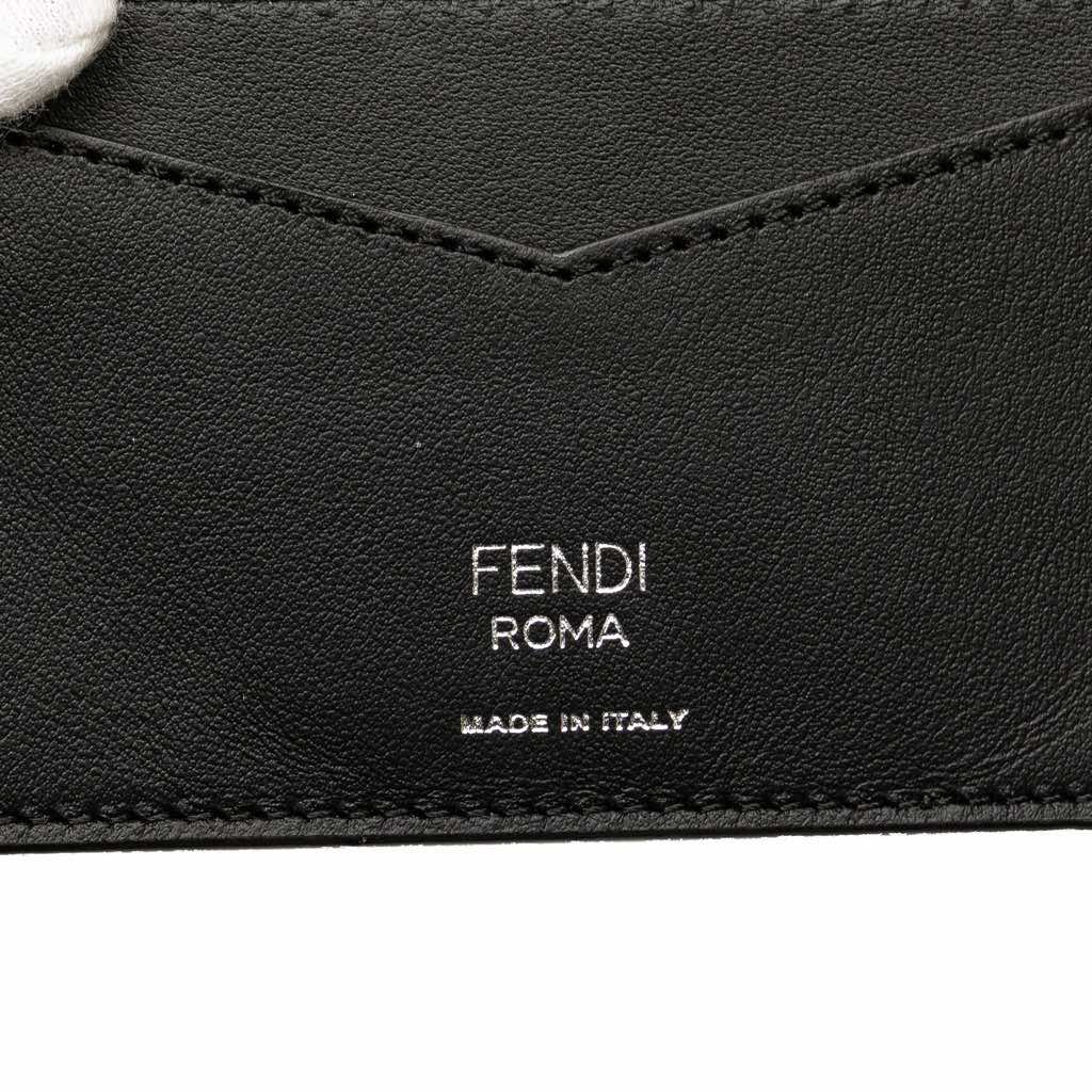 Fendi Zucca Coated Canvas and Leather Card Holder - Detail 1