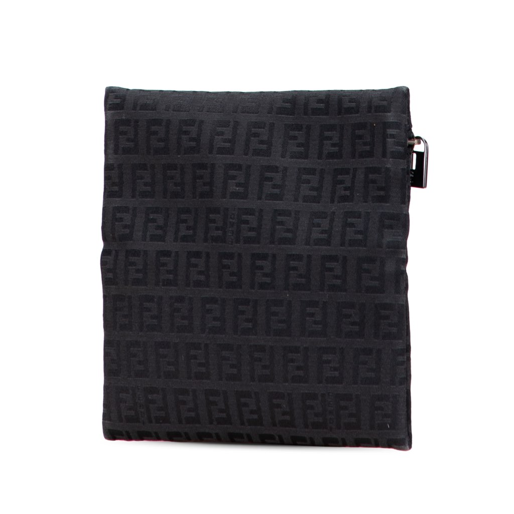 Fendi Zucchino Canvas Pouch - Back view