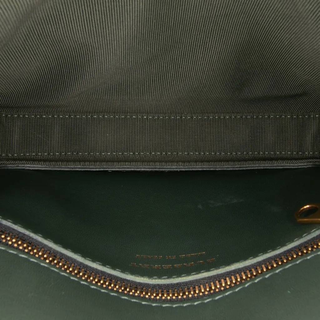 Burberry 1983 Knight Check Canvas and Smooth Calfskin Grommet Chain Crossbody Brown Canvas Good - Model View