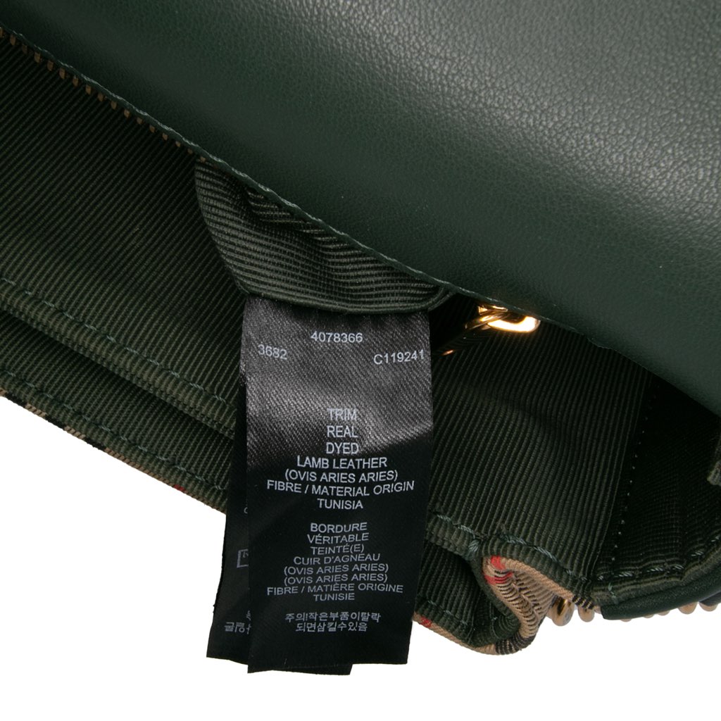 Burberry 1983 Knight Check Canvas and Smooth Calfskin Grommet Chain Crossbody - Detail 1