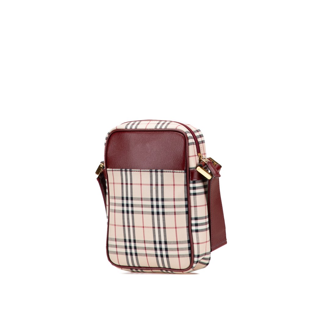 Burberry House Check Canvas Crossbody - Back view