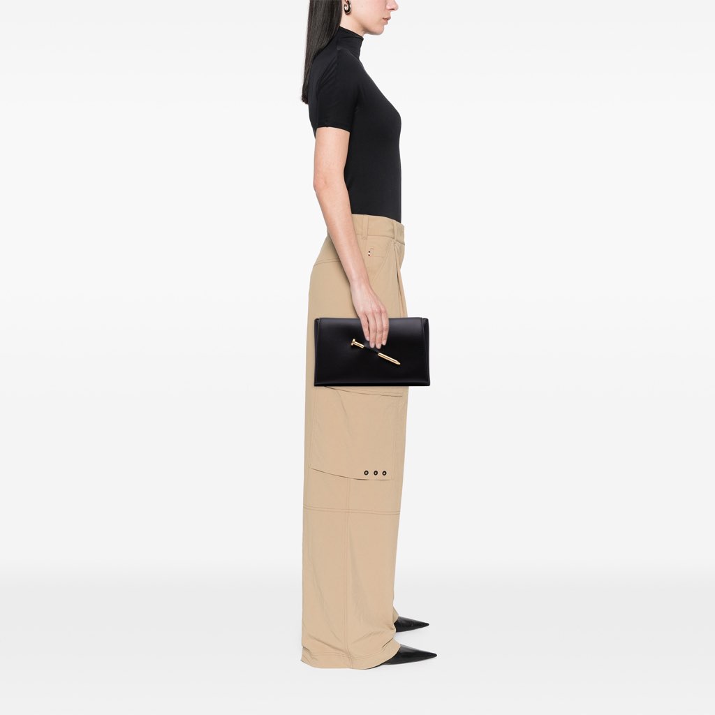 Off-white Leather Nail Clutch - Image 13