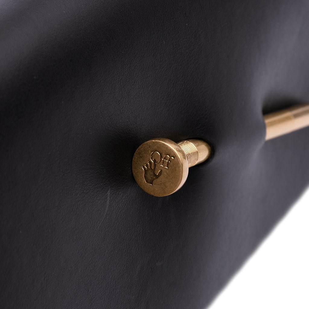 Off-white Leather Nail Clutch - Image 10