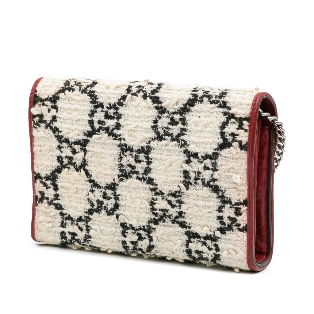 Gucci Mini GG Tweed Dionysus Wallet on Chain - 2