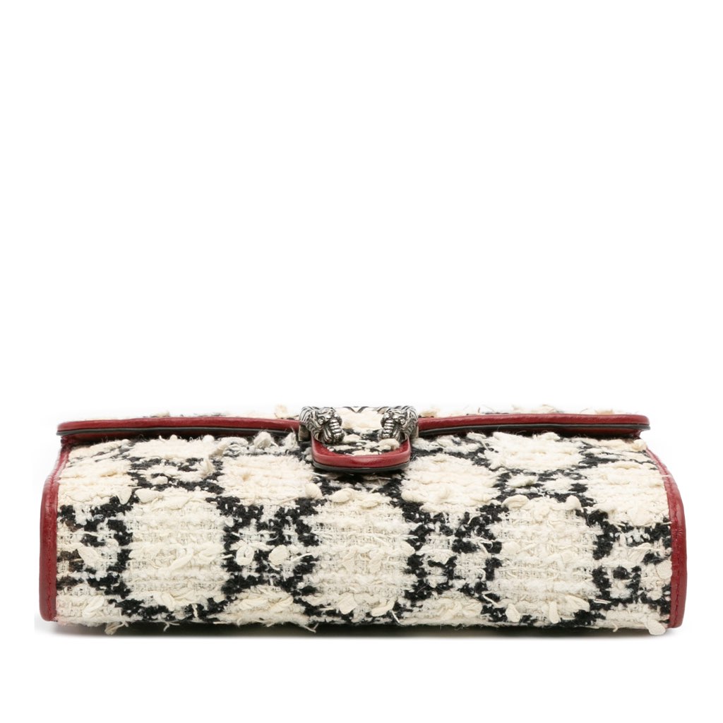 Gucci Mini GG Tweed Dionysus Wallet on Chain - 3