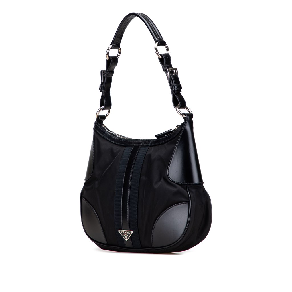 Prada Leather Trimmed Tessuto Hobo - 2