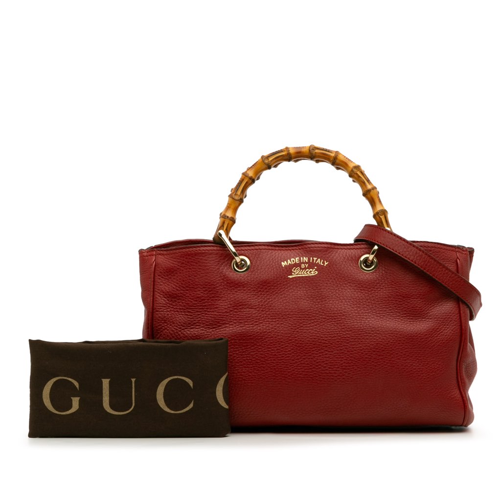 Gucci Medium Calfskin Bamboo Shopper Satchel - Image 15