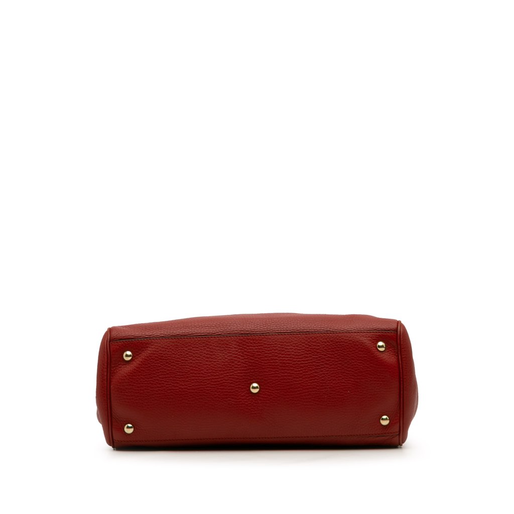 Gucci Medium Calfskin Bamboo Shopper Satchel - Image 6