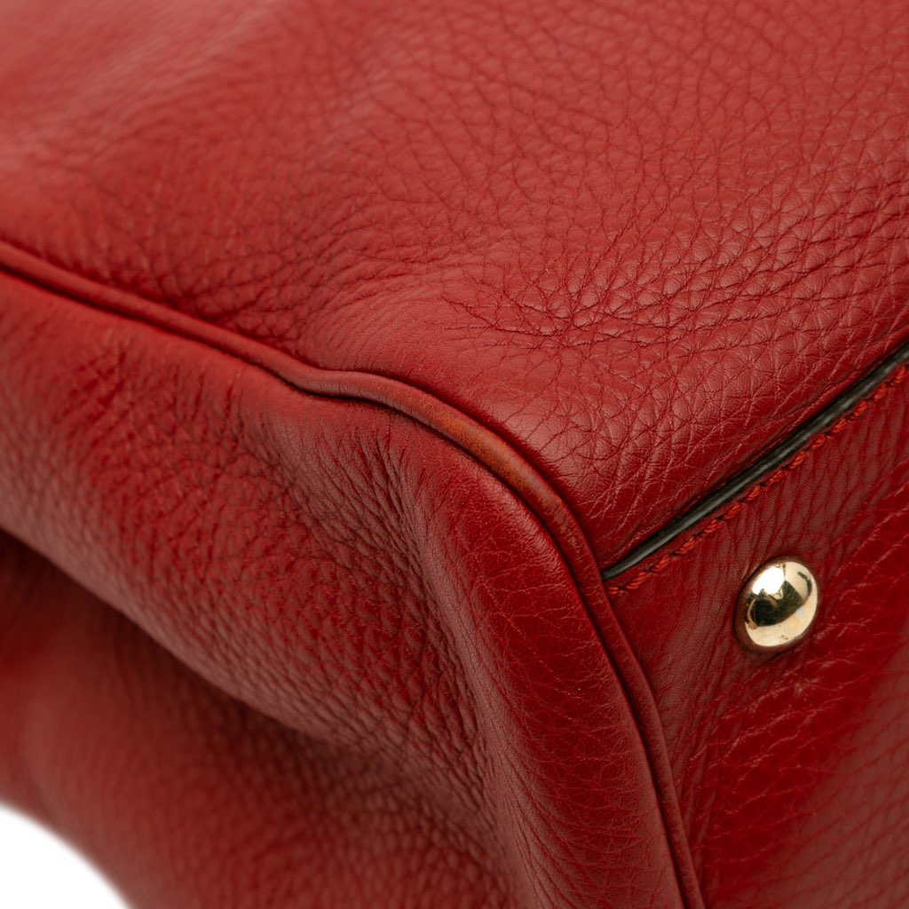 Gucci Medium Calfskin Bamboo Shopper Satchel - Image 11