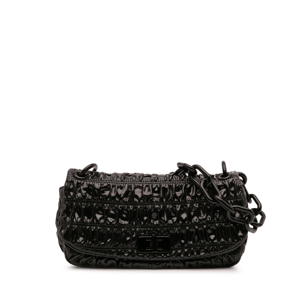 Prada Vernice Gaufre Resin Chain Shoulder Bag