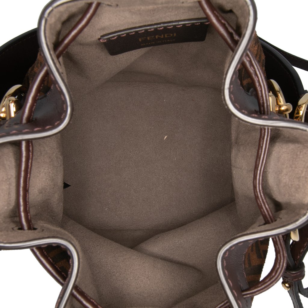 Fendi Mini Zucca Suede Mon Tresor Bucket Bag - 4