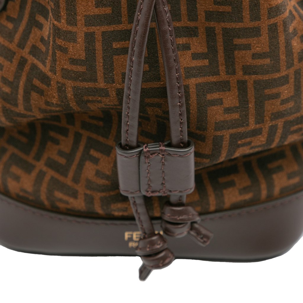 Fendi Mini Zucca Suede Mon Tresor Bucket Bag - Detail 2