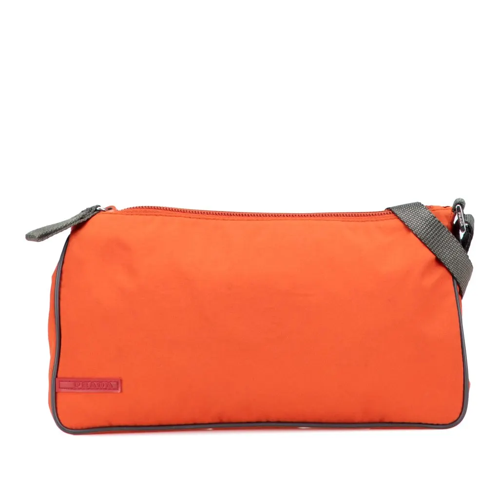 Prada Tessuto Sport Shoulder Bag Orange Polyamide Very good - Front View