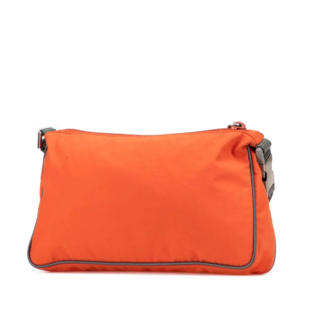 Prada Tessuto Sport Shoulder Bag Orange Polyamide Very good - Back View