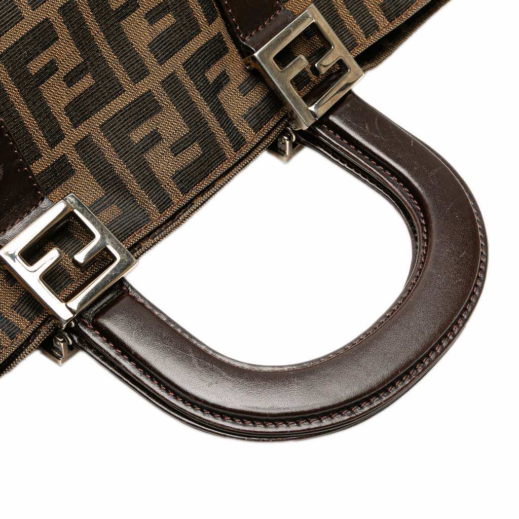 Fendi Small Zucca Canvas Twins Tote - Image 12