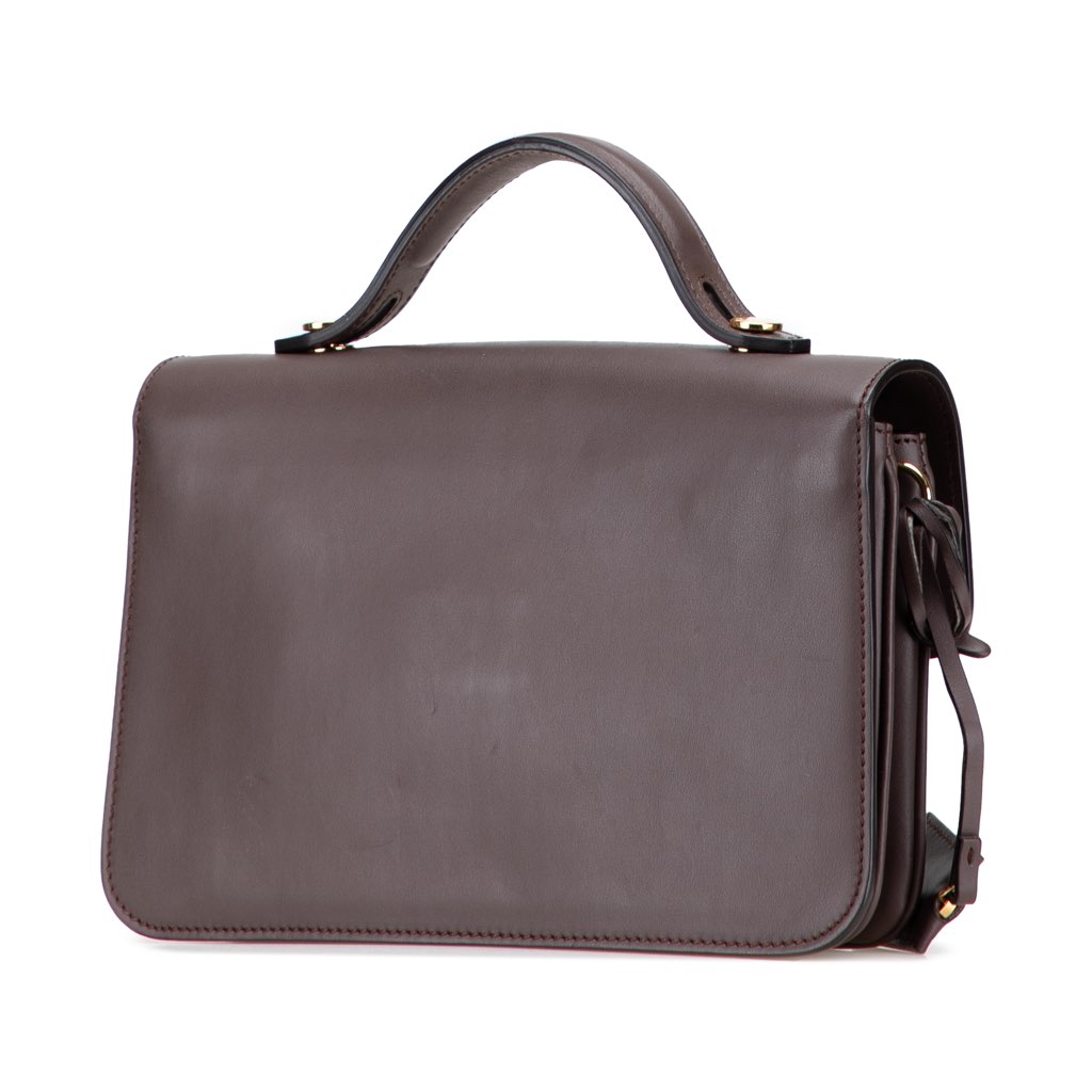 Fendi Zucca Embossed Leather Handle Clutch - 2