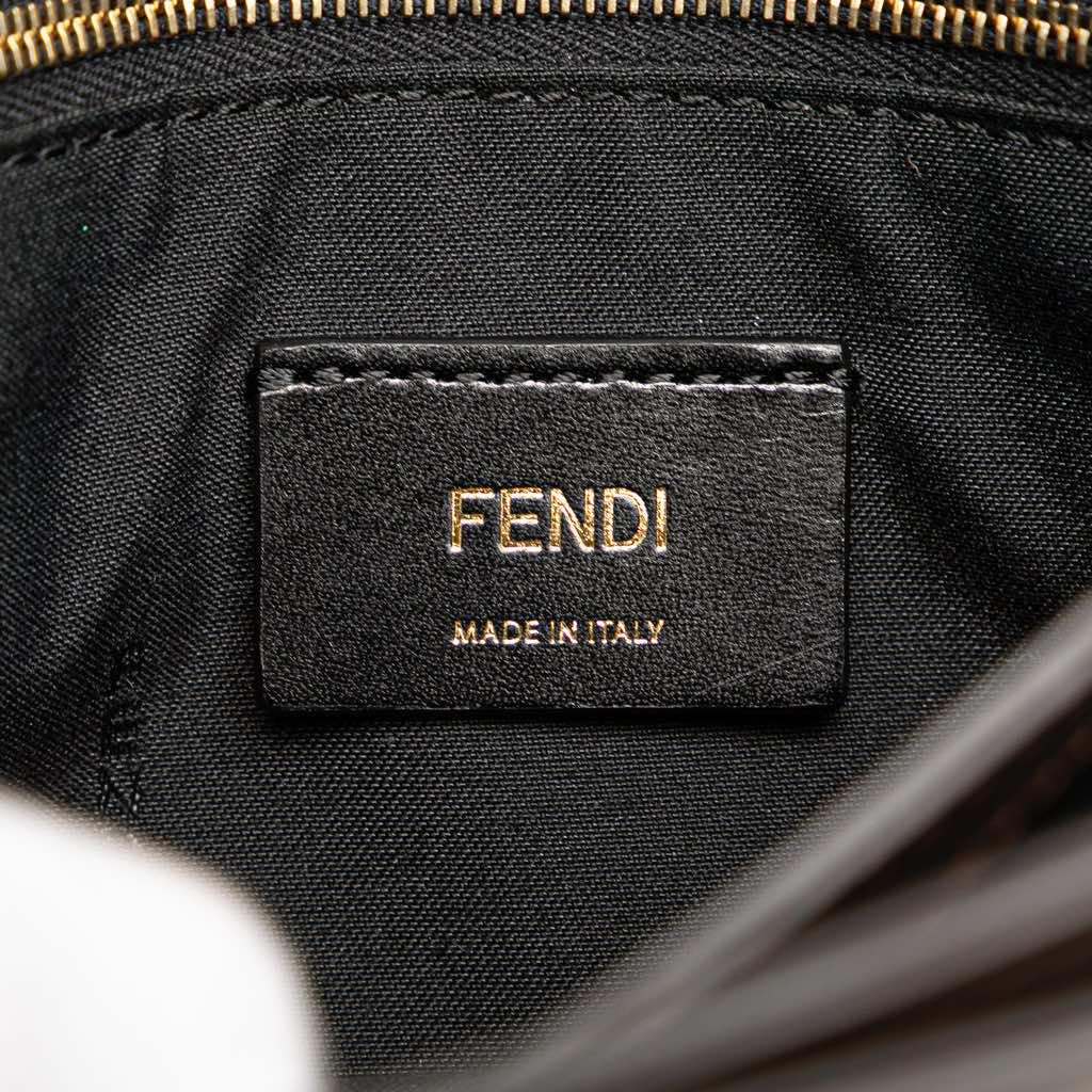 Fendi Zucca Embossed Leather Handle Clutch - 5