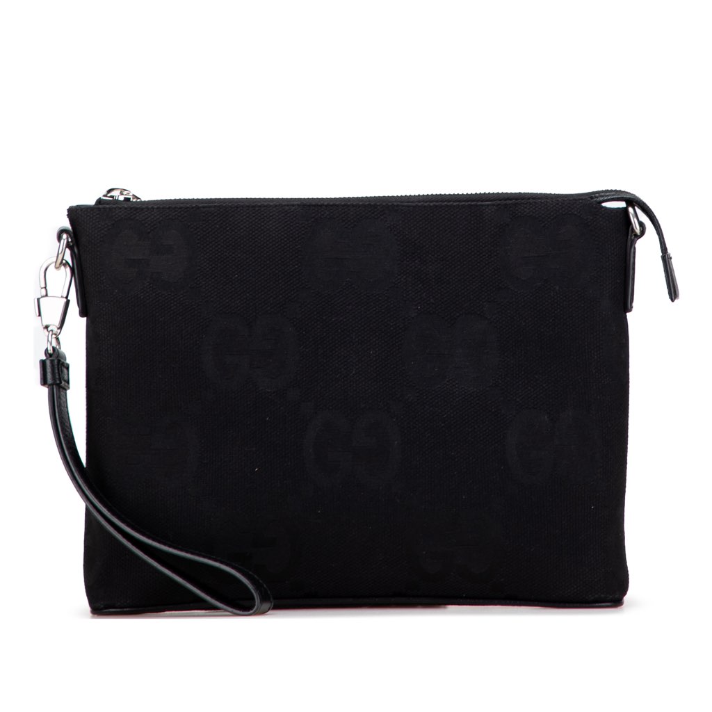 Gucci Jumbo GG Canvas Clutch on Strap