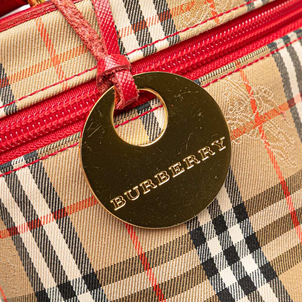 Burberry Haymarket Check Canvas Vanity Bag - 5