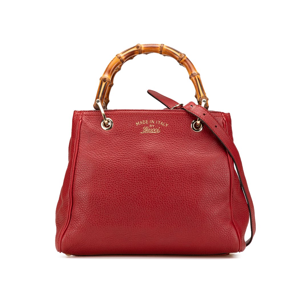 Gucci Small Calfskin Bamboo Shopper Satchel