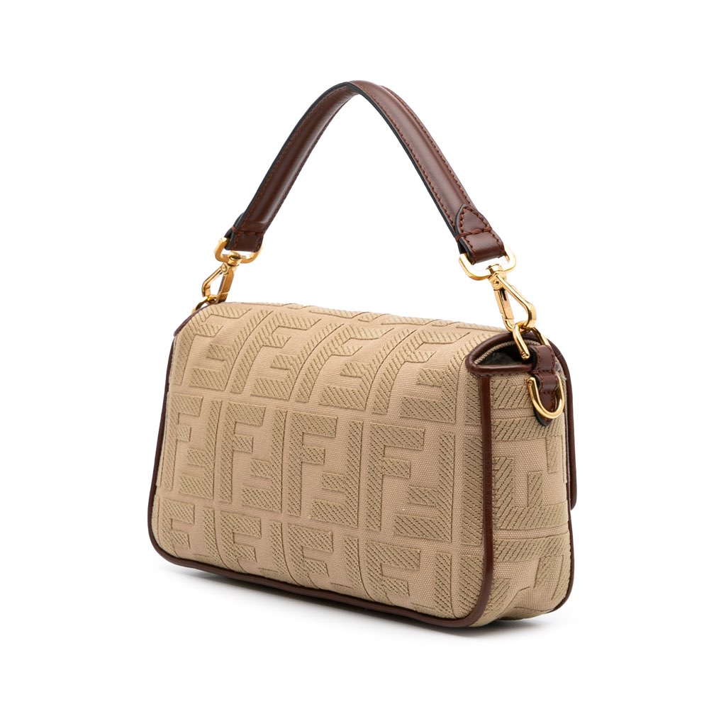 Fendi Medium Embroidered Canvas Baguette Satchel - 2