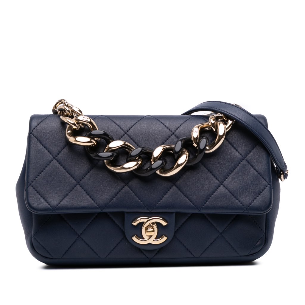 Chanel Small Lambskin Elegant Chain Single Flap