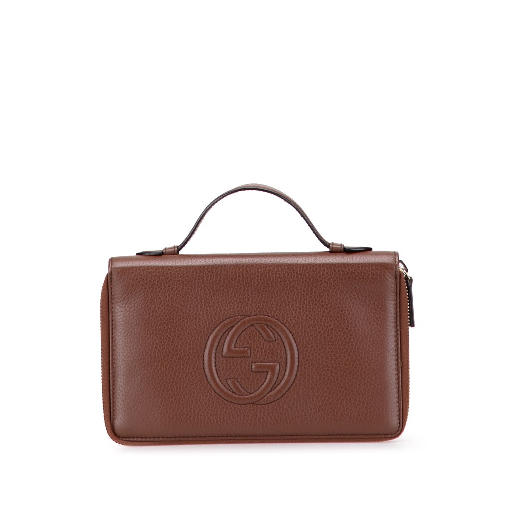 Gucci Pebbled Calfskin Soho Travel Document Case