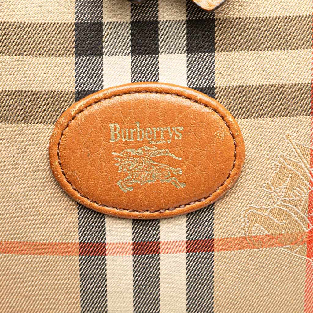 Burberry Haymarket Check Canvas Handbag - 5
