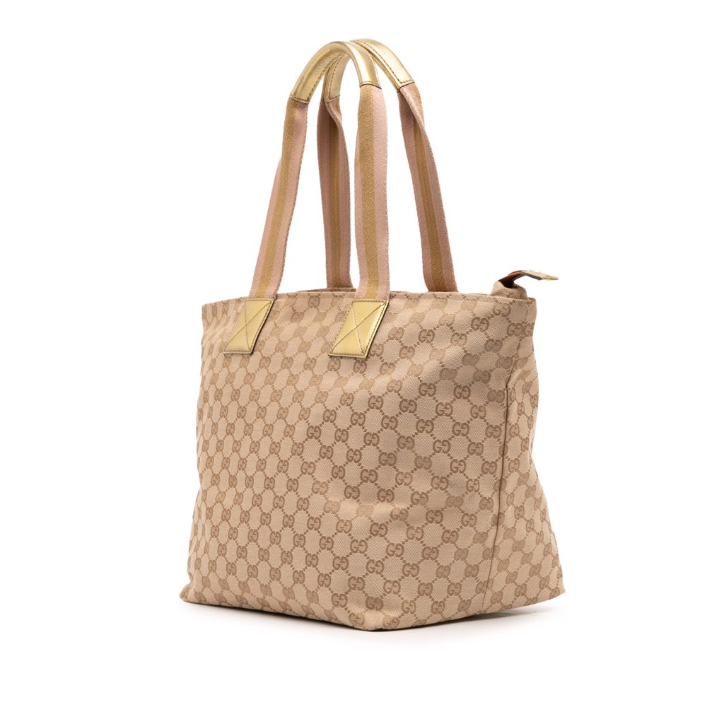 Gucci GG Canvas Web Tote - Back view