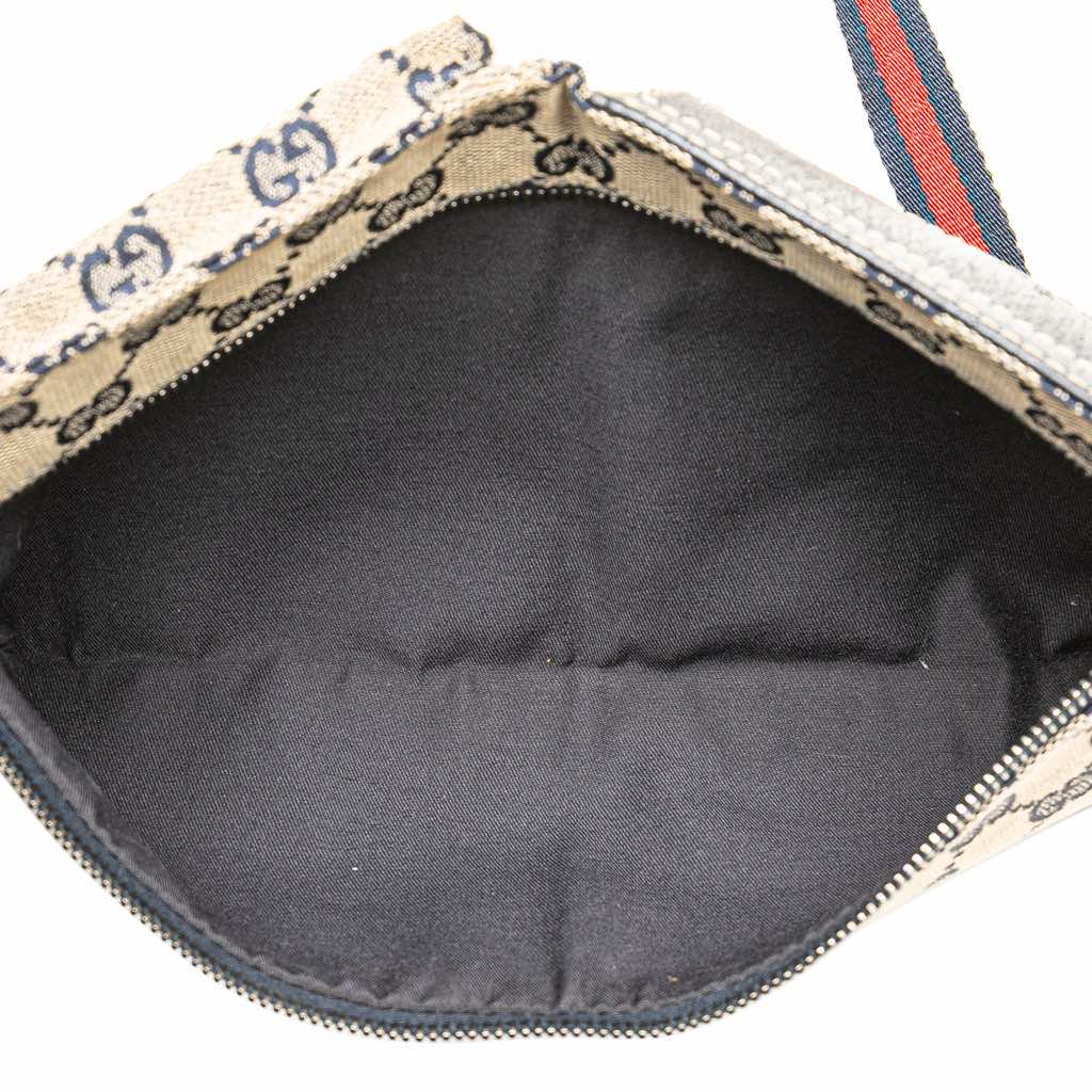 Gucci GG Canvas Web Double Pocket Belt Bag - 4