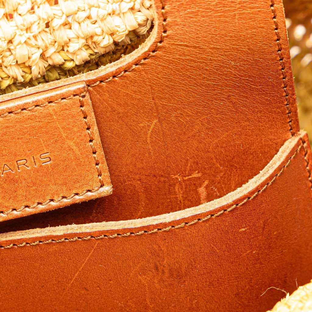 Balenciaga Raffia Motocross Classic Panier Basket Tote - Detail 2