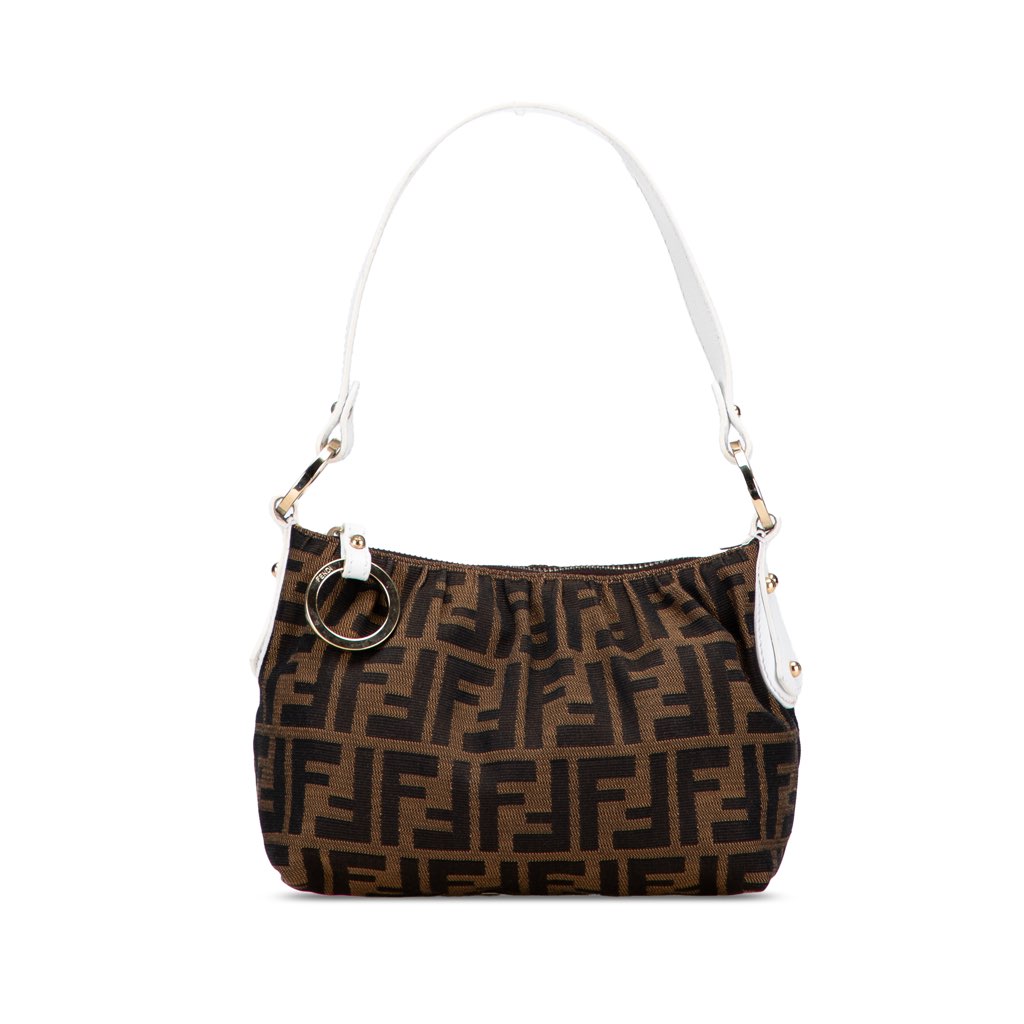 Fendi Zucca Canvas Shoulder Bag